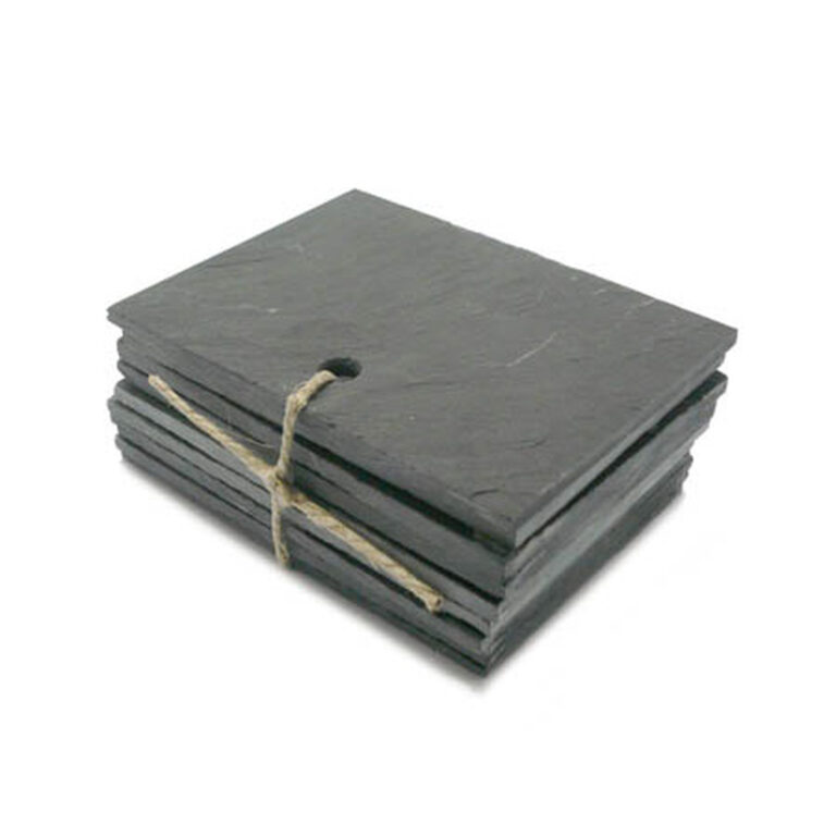 Ref AR8 / Ardoise étiquette à suspendre sur volute en métal 3x10cm. Lot de 10 pièces
