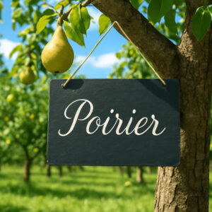 Ref AS1 / Ardoise étiquette à suspendre 20x30cm. 2 trous avec ficelle. Lot de 10 pièces