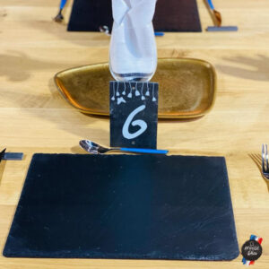 Ref AST1 / Ardoise assiette-plat 22x32cm