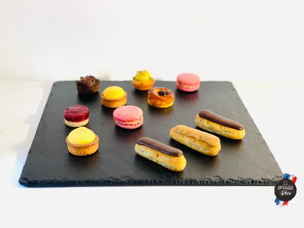 Ref PLAT 1/ Ardoise assiette-plat 30x30cm